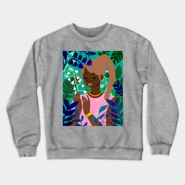 Lily of the Valley in May Crewneck Sweatshirt by tabithabianca